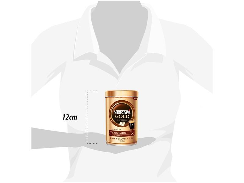 Café Solúvel Nescafé Gold Espresso Intensidade 8 - Lata 100g